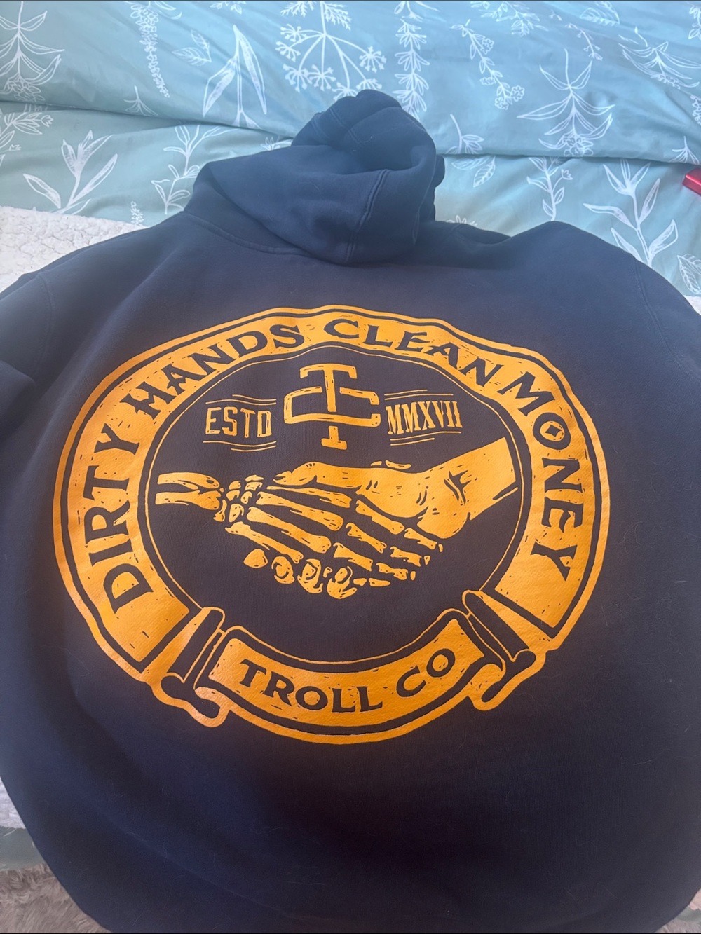 Troll co dirty hands clean money hoodie